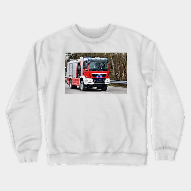 MAN TGM 18.340 4×4 Fire Fighter - Trucknology Days Crewneck Sweatshirt by holgermader